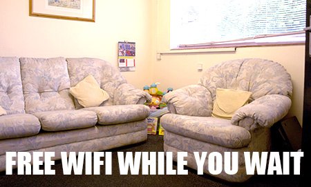 Free Wifi while you wait